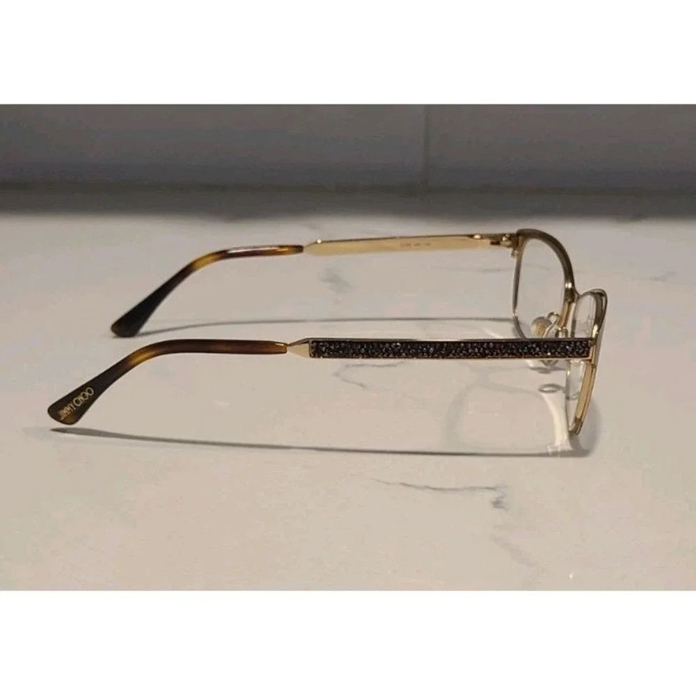 NEW JIMMY CHOO JC 203 41N BROWN HAVANQ RX EYEGLASSES 52-18-140‎